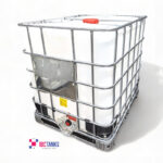 1000 Litre 275 Gallon Reconditioned IBC Tote with 2 Inch Ball Valve Camlock/Quick