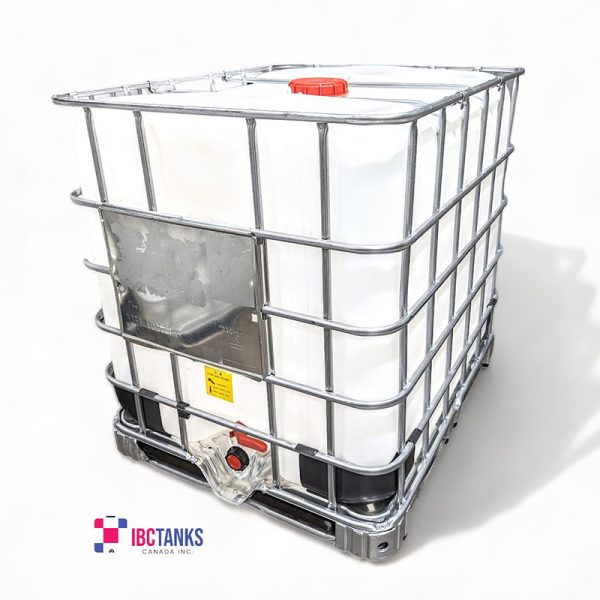 1000 Litre 275 Gallon Reconditioned IBC Tote with 3 Inch Flap/Butterfly Valve - Image 1