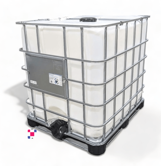 1000 Litre 275 Gallon UN/DOT Rated Rebottled IBC Tote with 2-inch Ball Valve and Camlock Quick-Connect