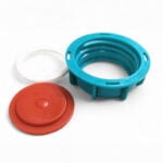 Schutz 2-Inch 3-piece Buttress/Coarse Thread Dust Cover Cap with Seal and Gasket - Green - Image 2