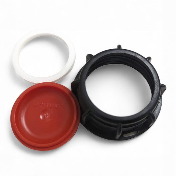 Schutz 2-Inch 3-piece Buttress/Coarse Thread Dust Cover Cap with Seal and Gasket - Black - Image 1