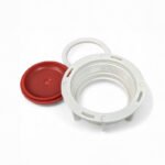 Schutz 2-Inch 3-piece NPT/Fine Thread Dust Cover Cap with Seal and Gasket - White - Image 2
