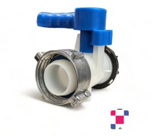 2" Butterfly Valve w/ 2” Buttress Coarse Thread, 62mm Collar and Viton® Gasket - Image 2