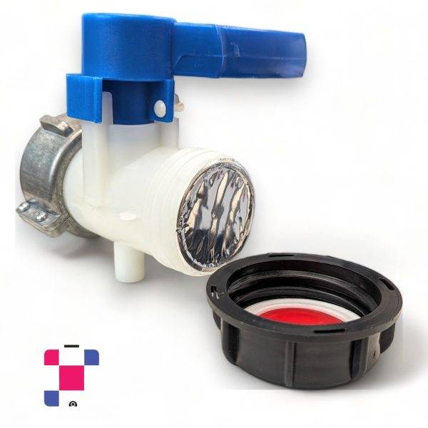 2" Butterfly Valve w/ 2” Buttress Coarse Thread, 62mm Collar and Viton® Gasket - Image 3