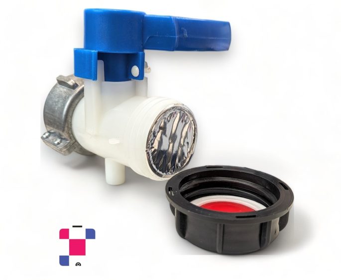 2" Butterfly Valve w/ 2” Buttress Coarse Thread, 62mm Collar and Viton® Gasket