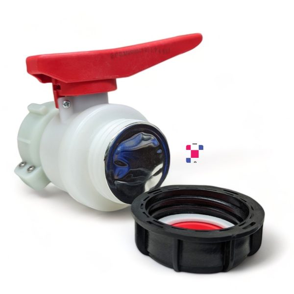 2" Ball Valve w/ 2” Buttress Coarse Thread, 62mm Collar and Viton® Gasket - Image 2