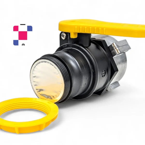 2" Ball Valve w/ 2” Camlock 75mm Collar and EPDM Gasket - Image 2