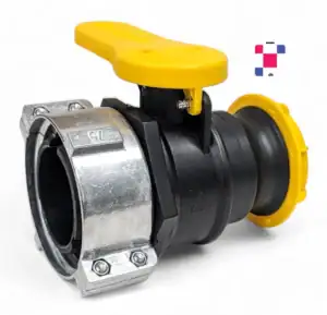 2" Ball Valve w/ 2” Camlock 75mm Collar and EPDM Gasket - Image 3