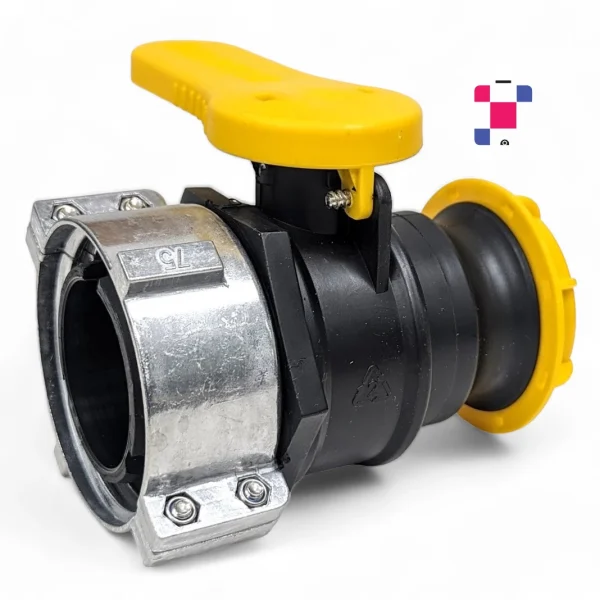 2" Ball Valve w/ 2” Camlock 75mm Collar and EPDM Gasket - Image 3