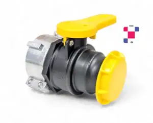 2" Ball Valve w/ 2” Camlock 75mm Collar and EPDM Gasket