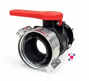 2" Ball Valve w/ 2” Buttress Coarse Thread 75mm Collar and EPDM Gasket - Image 3