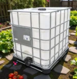 New 1000 Litre 275 Gallon Rebottled IBC Tote with 3/4" Garden Hose Adapter Included