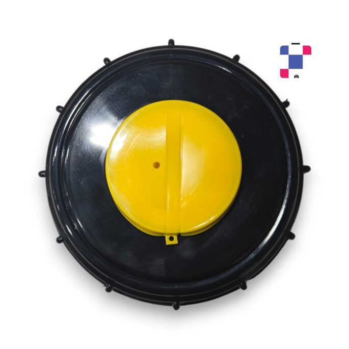 genuine oem mauser 6 inch vented ibc tote lid fill screw cap black/yellow