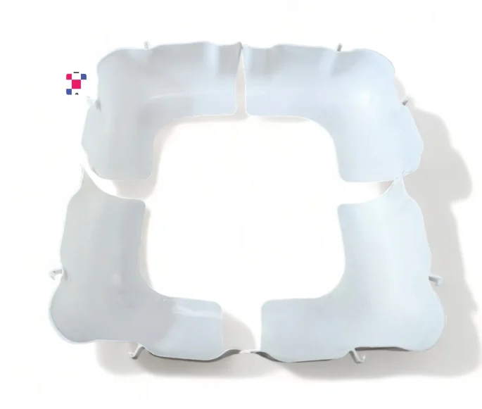 4-Piece Plastic IBC Tote Corner-Guards for Mauser Cages - White
