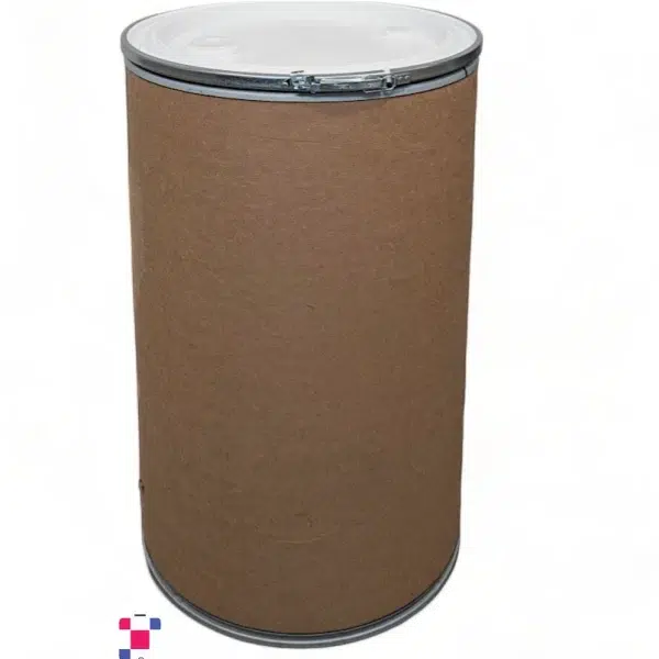 55 Gallon Open Head Fiber Drum with Plastic Lid and Lever-Lock Steel Rim - Image 1