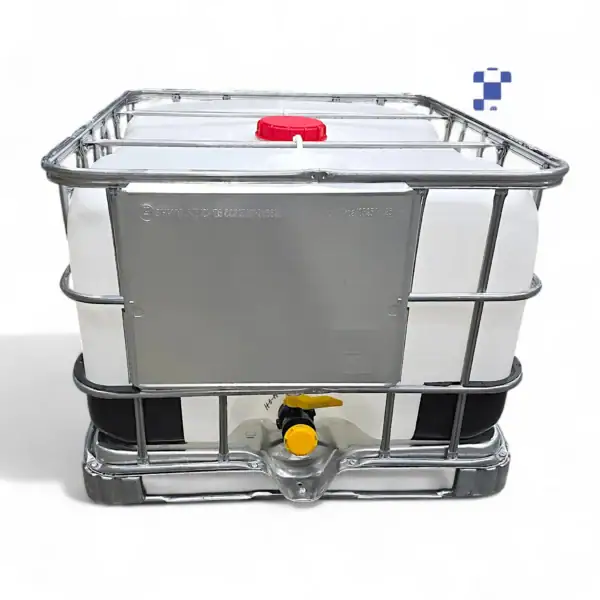 500 litre 135 gallon ibc tote, new 2" ball valve with camlock/quick connect new bottle and cage