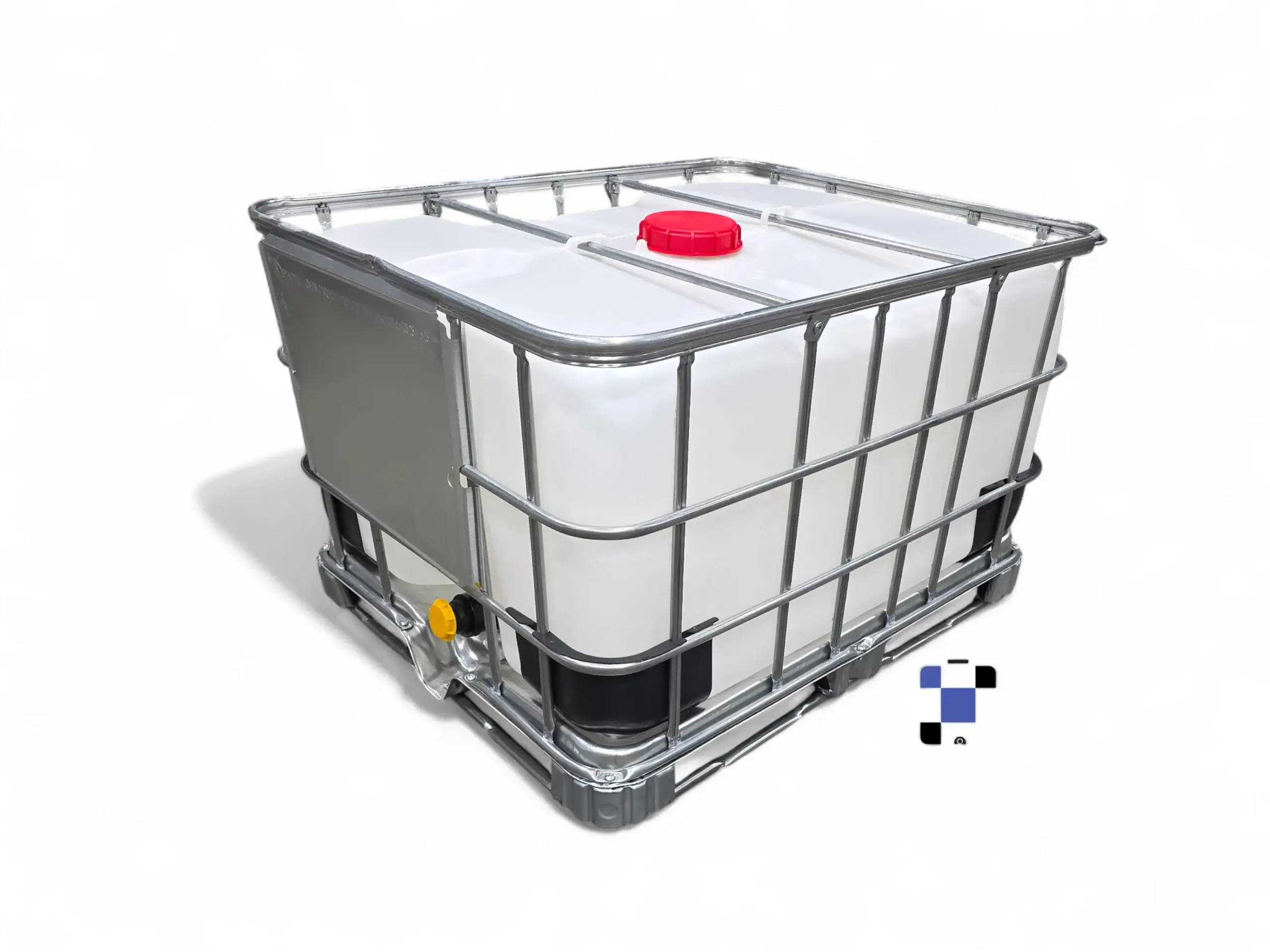 500 litre 135 gallon ibc tote, new 2" ball valve with camlock/quick connect new bottle and cage