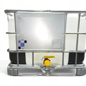 500 litre 135 gallon ibc tote, new 2" ball valve with camlock/quick connect new bottle and cage