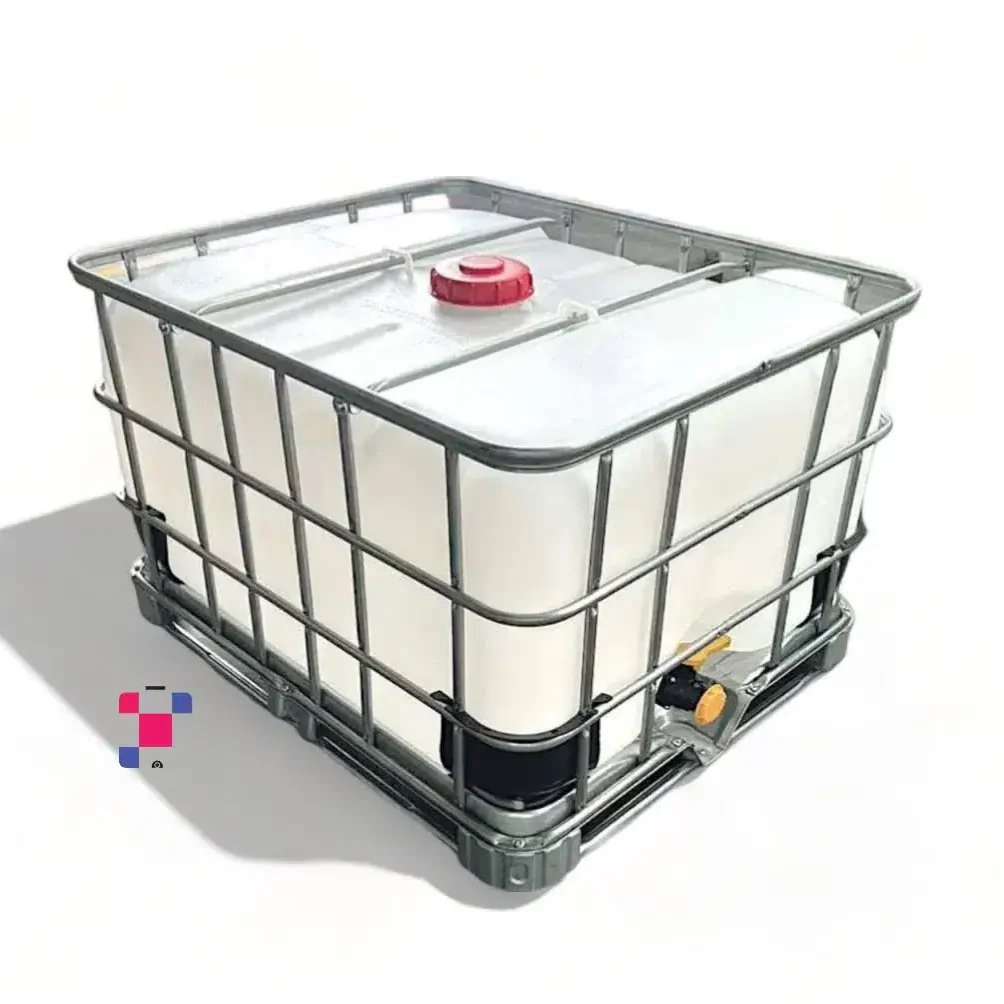 500 Litre 135 Gallon IBC Tote, New 2″ Butterfly Valve with Buttress Course Thread, New Bottle and Cage