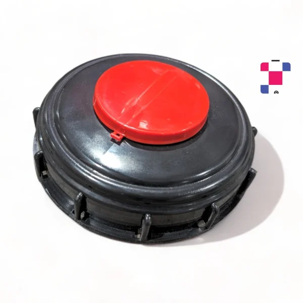 Mauser 6 Inch Vented IBC Tote Lid Fill Screw Cap - Black - Image 1