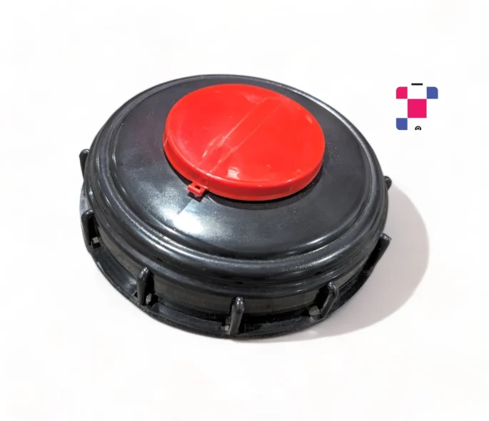 Mauser 6 Inch Vented IBC Tote Lid Fill Screw Cap - Black