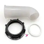 2-Inch Plastic Drain Spout Buttress Coarse Thread Valve Extension Adapter