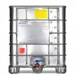 1000 Litre 275 Gallon Reconditioned SCHUTZ Sheet Metal Wrapped Plastic Bottle IBC