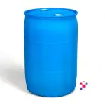 55 Gallon Previously Used Fully-Reconditioned Closed-Head Plastic Drum - Blue