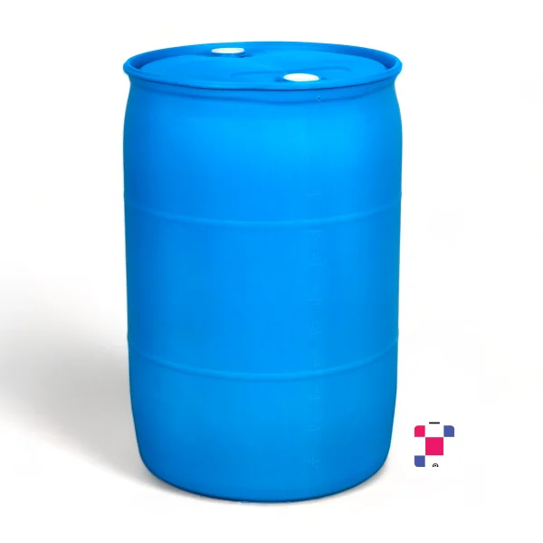55 Gallon Previously Used Fully-Reconditioned Closed-Head Plastic Drum - Blue