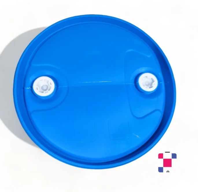 55 Gallon Previously Used Fully-Reconditioned Closed-Head Plastic Drum - Blue