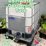 600 Litre 160 Gallon Rainwater Gardening IBC Tote With 3/4 Inch Garden Hose Adapter
