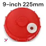 9-inch 225mm Red Vented IBC Tank Lid Fill Screw Cap with 2-inch Vented Center Bung
