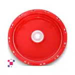9-inch 225mm Red Vented IBC Tank Lid Fill Screw Cap with 2-inch Vented Center Bung - Image 2