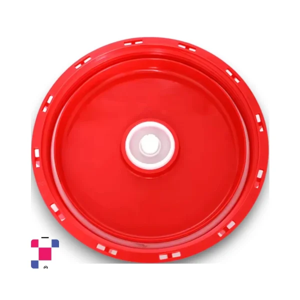 9-inch 225mm Red Vented IBC Tank Lid Fill Screw Cap with 2-inch Vented Center Bung - Image 2