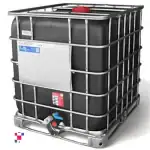 1000 Litre 275 Gallon Reconditioned Black UV-Light Protection IBC Tote