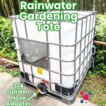 1000 Litre Rainwater Gardening IBC Tote With 3/4 Inch Garden Hose Adapter