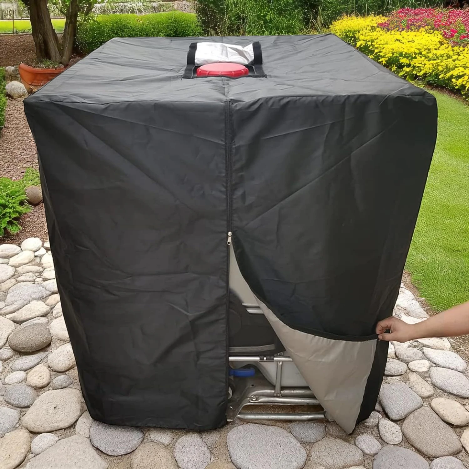 IBC Tote Cover, 275 Gallon 1000L Waterproof Water Tank Cover - Image 1