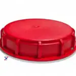 6 Inch Red Non-Vented IBC Tank Lid Fill Screw Cap - Red