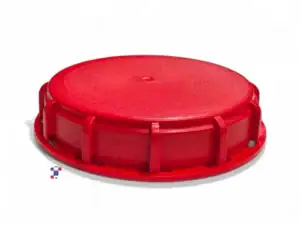 6 Inch Red Non-Vented IBC Tank Lid Fill Screw Cap - Red