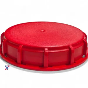 6 Inch Red Non-Vented IBC Tank Lid Fill Screw Cap – Red