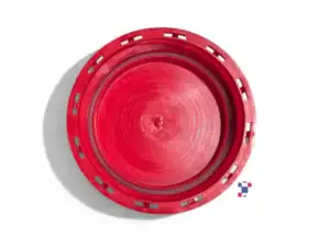 6 Inch Red Non-Vented IBC Tank Lid Fill Screw Cap - Red - Image 2