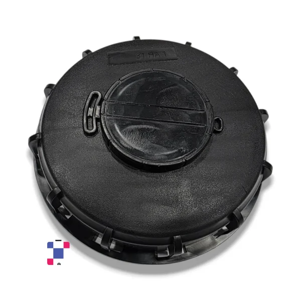 6 Inch Black Vented IBC Tank Lid Fill Screw Cap - UN-Rated - Black - Image 1