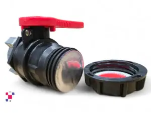 2" Ball Valve w/ 2” Buttress Coarse Thread, 62mm Metal Collar and Viton® Gasket - Image 2