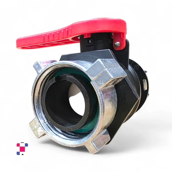 2" Ball Valve w/ 2” Buttress Coarse Thread, 62mm Metal Collar and Viton® Gasket - Image 3