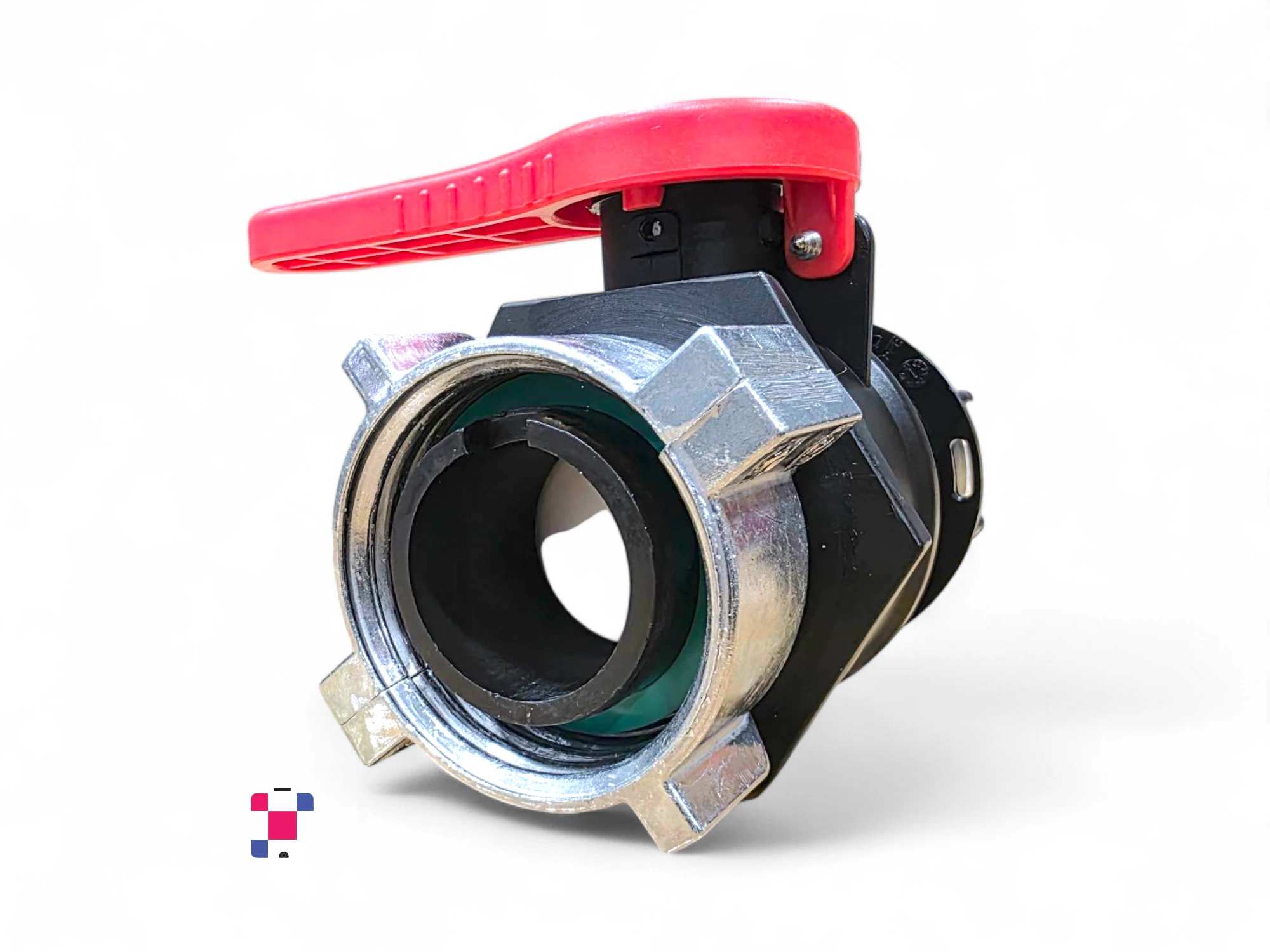 2" Ball Valve w/ 2” Buttress Coarse Thread, 62mm Metal Collar and Viton® Gasket - Image 3