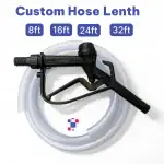 Gravity Feed Delivery  Trigger Nozzle And Hose Kit with 8ft, 16ft, 24ft, and 36ft Hose Lengths