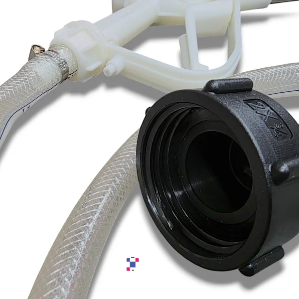 Gravity Feed Delivery Trigger Nozzle And Hose Kit with 8ft Hose and 2-inchButtress Coarse Thread Connector - Image 3
