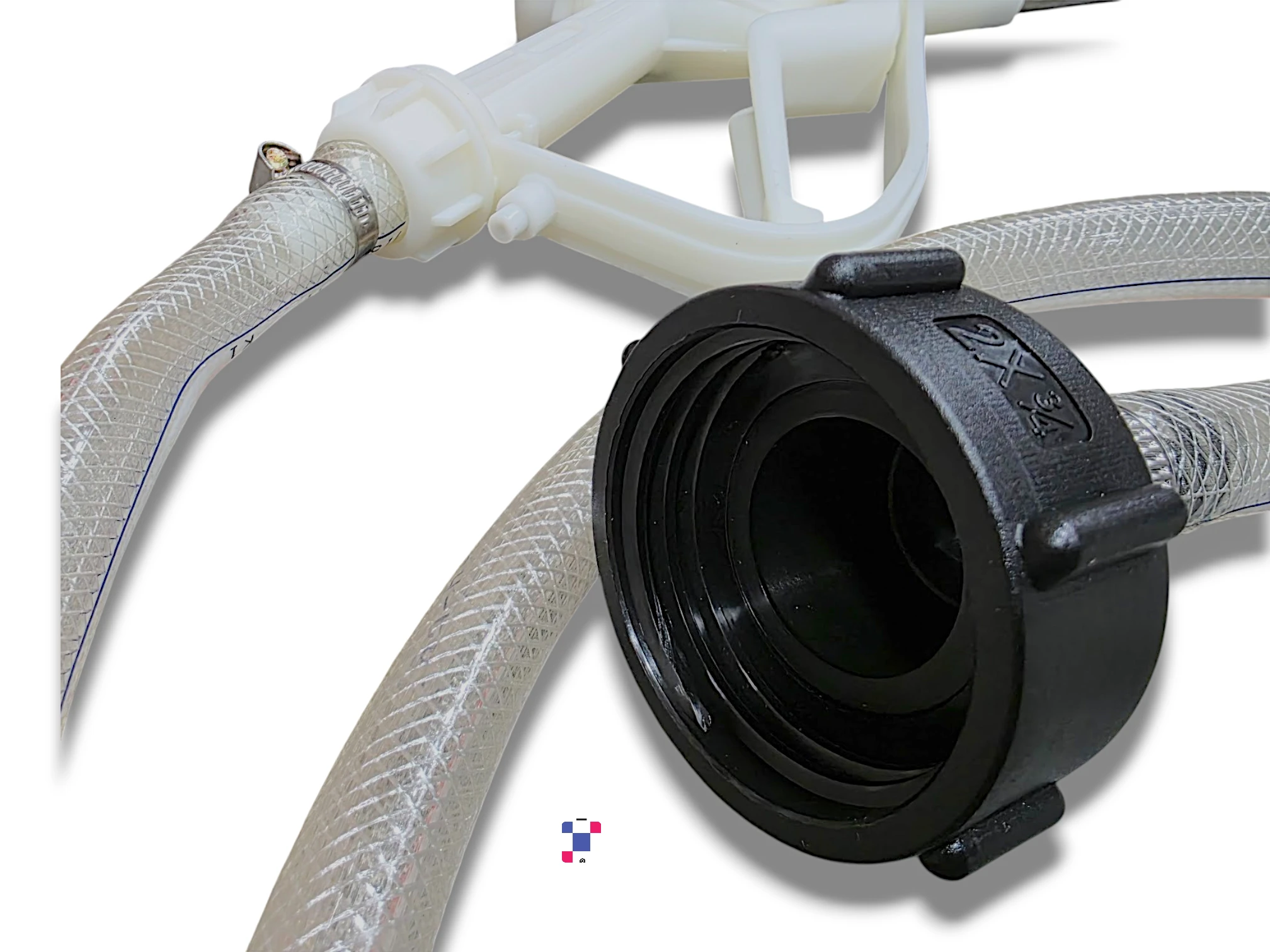 Gravity Feed Delivery Trigger Nozzle And Hose Kit with 8ft Hose and 2-inchButtress Coarse Thread Connector - Image 3