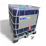 1000 Litre 275 Gallon Reconditioned Blue UV-Light Protection Previous-Food-Use IBC Tote - Image 2