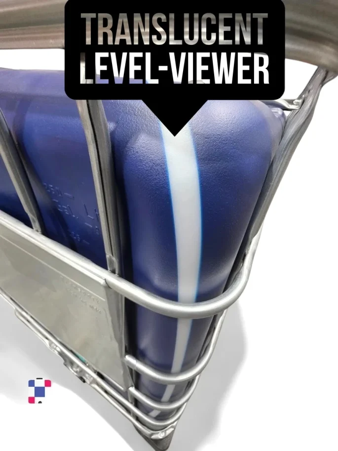 1000 Litre 275 Gallon Reconditioned Blue UV-Light Protection Previous-Food-Use IBC Tote